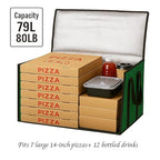 Bodaon Large 3-Pack Insulated Food Delivery Bag with hard bottom, XXXL Catering/Pizza Cooler Bags, Rideshare Delivery Bag, Thermal Cold/Hot Styrofoam Carrier for Travel/Shopping/Car