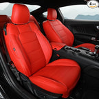 GIANT PANDA Customized Full Set Car Seat Covers Fit Ford Mustang Coupe Hardtop 2015 2016 2017 2018 2019 2020 2021 2022 2023 2024 2025 2026- (Red)