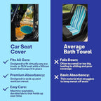 2 Pack Car Seat Towel Covers, Sweat Protector for Front Seats, Premium Thickened Microfiber with Tribal Sea Turtle, Breathable & Quick Dry, Slip-on Headrest Pocket for Gym, Beach, Running Navy Turtle