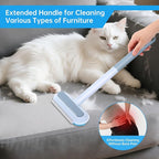 Multifunctional Pet Hair Remover Tool for Furniture, Reusable Washable Dog and Cat Hair Lint Removal Brush, 4 in 1 17.3Inch Extendable, Adjustable Lint Brush
