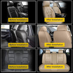 AOMSAZTO Car Seat Covers Full Set Custom Fit for GMC Terrain 2010-2026 Leather Car Seat Cover Seat Cushion Protector Airbag Compatible Waterproof Beige