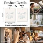 Christian Scripture Car Air Freshener 4Pcs, Inspirational Bible Quotes Hanging Scents, Gray BLUE Bible Quote Gift Air Freshener Hanging in Car Wardrobe Drawer or Book.