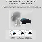 Car Headrest Neck Pillow Support Ergonomic, with Valve Stem Covers Accessory for Driving Seat Fatigue Relief Compatible with Model S X 3 Y & Cybertruck - 1 Piece