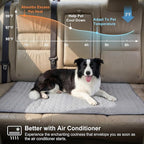 54"x24.8" Dog Cooling Mat for Car Back Seat, Ice Silk Pet Bed Mat, Non Slip Summer Cooling Pad for Dogs and Cats, Fits Backseat Extenders Protector, Trucks, Suvs, Indoor & Outdoor (Gray)