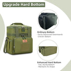 HSHRISH Lunch Box for Men, Large Expandable Tactical Lunch Bag, Durable Leakproof Cooler Bag with Molle Webbing, Lunch Box for Men Work Picnic Trip Camping, 24 Can/16 L, Army Green