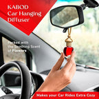Kabod Flowers Car Air Freshener | Hanging Essential Oil Diffuser | Natural Odor Eliminator | Long-Lasting Fragrance | 10 ml