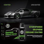 Graphene Ceramic Coating for Cars (50ml) - 10H Graphene Coating for Car Detailing-5+ Years Protection, Hydrophobic, Scratch & UV Resistant, High GlossFinish - Professional-Grade Car Detailing Kit