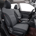 coverdream Forester Car Seat Covers Custom Fit for 2009-2013 Subaru Forester Seat Covers,Rear Seat Without Cup Holder,Full Coverage Waterproof Leather Seat Protector(Full Set,Black/Gray)
