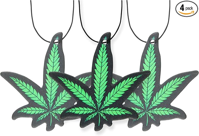 Funny Naughty Unique Car Air Fresheners Scented With Premium Oils By Fresh Fresheners (Weed Leaf)