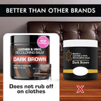 FORTIVO Leather Recoloring Balm, Color Restorer, Scratch Remover, Couch Paint and Repair, Leather Balm for Couches