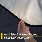 Back Seat Cover for Car Trucks Van SUV,Waterproof Rear Bench Towel Seat Covers for Dogs and Kids,Automotive Backseat Protector (Black)