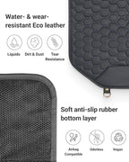 Owleys Car Seat Protector Set - Black, Waterproof & Non-Slip, Kick Mat & Back Seat Protection