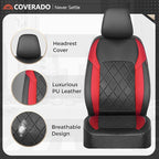 Coverado Car Seat Covers, Front Seat Covers, 2 Front Automotive Seat Cover, Mesh Breathable Seat Protectors, Universal Fit for Most Cars
