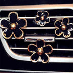 4 Pcs Metal Daisy Air Vent Clips Flower Car Air Freshener Clip Air Conditioning Outlet Clip Bling Charm Car Inter Decor Accessories for Girls Women