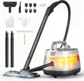 Steam Cleaner, 293°F 58 PSI Powerful Multipurpose Handheld Steam Mop for Home Use, 21 Attachments, 50Oz Capacity, Heavy Duty Steamer for Carpets, Floors, Cars, Tiles, Crack Cleaning, Platinum