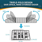 ERYTLLY Dog Car Barrier for SUVs, Vehicles, Dividers, Adjustable Heavy-Duty Wire Pet Gate, Foldable Car Pet Barrier with Mesh Bag, Car Accessories Safety Travel, for Cargo Area 36.6" to 64.5" Width