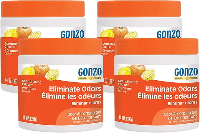 Natural Magic 4119DEA Odor Absorbing Gel, Scentillating Citrus, 14 oz Jar (Pack of 4)