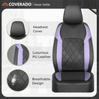 Coverado Car Seat Covers, Front Seat Covers, 2 Front Automotive Seat Cover, Mesh Breathable Seat Protectors, Universal Fit for Most Cars