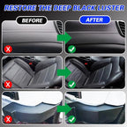 Plastic Trim Restorer, 7pcs Cars Interior Trim Scratch Remover Kit with Brush, Sponge, Microfiber Towel, Nourishing Cream Restorer Shines Darkens Faded Plastic & Rubber, 30mlx2