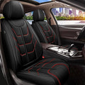 TTX LIGHTING Car Seat Covers fit for Ford Taurus 2002-2019 Full Set: Premium Leather Automotive Seat Cover with Airbag Compatible Waterproof (5 Seats, Redline)