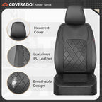 Coverado Car Seat Covers, Seat Covers Full Set, 5 Seats Automotive Seat Cover, Mesh Breathable Seat Protectors, Universal Fit for Most Cars