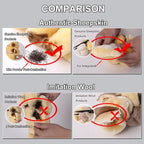 OGLAND 2 Pack Automotive Authentic Sheepskin Car Seat Belt Pads, Soft Shoulder Pad, Neck Cushion Protector, Genuine Natural Merino Wool (Saddle Brown)