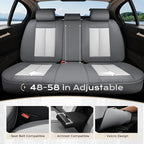 Coverado Car Seat Covers Full Set, Car Seat Protector Waterproof, Nappa Leather Car Seat Cushion, Seat Covers for Cars, Front Seats and Back Universal Fit for Most Cars