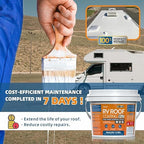 1 Gallon RV Roof Sealant, RV Roof Coating White, Professional Grade Liquid Rubber, Solar Reflective Waterproof Sealant for Leak Repair on Camper, Trailer & Motorhome Roofs (Fits EPDM, TPO, Fiberglass)