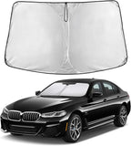EcoNour Windshield Sunshade Compatible for BMW 5 Series G30 G31 2017-2021 2022 2023, Sun Visor for Front Windshield & Window Sun Shade Cover, UV Heat Blocker & Protector, Car Accessories