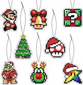 Pounchi Pixel Cartoon Game Car Air Freshener Cards (8 Pack Refreshing Ice Scent) Video Game Accessories for Car Interior Hanging Gift Rearview Pendant Supplies