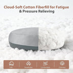 FLORICH Reversible Car Lumbar Support Pillow and Car Neck Pillow Suede & Leather Double-Sided Car Seat Headrest with Lumbar Cushion Relieve Back Neck Fatigue for Car, Office Chair, Wheelchair, Gray
