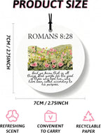 Black Christian Round Car Air Freshener 4 Pcs, Coquette Black Bow Religious Hanging Air Freshener for Cars Closet Drawer Books, Christian Girly Car Accessories Mirror Decor for Women