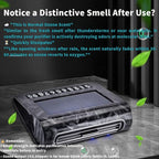 Solar-Powered Car Air Purifier with USB Charging & Ozone Odor Elimination - Portable HEPA Filter-Free Ionizer for Smoke, Pet Odors, VOCs - Compact, Silent, Best for Car Use (8819 carbon fiber)