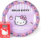 Hello Kitty Steering Wheel Cover, Official Sanrio Car Steering Wheel Cover with Easy Clip-on Car Air Freshener – Cute and Long-Lasting Hello Kitty Air Freshener for Car, Odor Eliminator, Fun Scents
