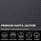 Coverado Silverado Seat Covers Full Set, Faux Leather Car Seat Covers Fit for Chevy Silverado GMC Sierra 2007-2013 & 2019-2026 1500, 2020-2026 2500HD 3500HD Crew Double Extended Cab(Blueline)