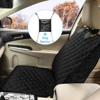 Deluxe Dog Seat Cover for Front Seat-More Durable Waterproof Front Seat Protector, High Heat Resistant and Nonslip Front Seat Cover for Dogs Kids, Universal Size (Black)