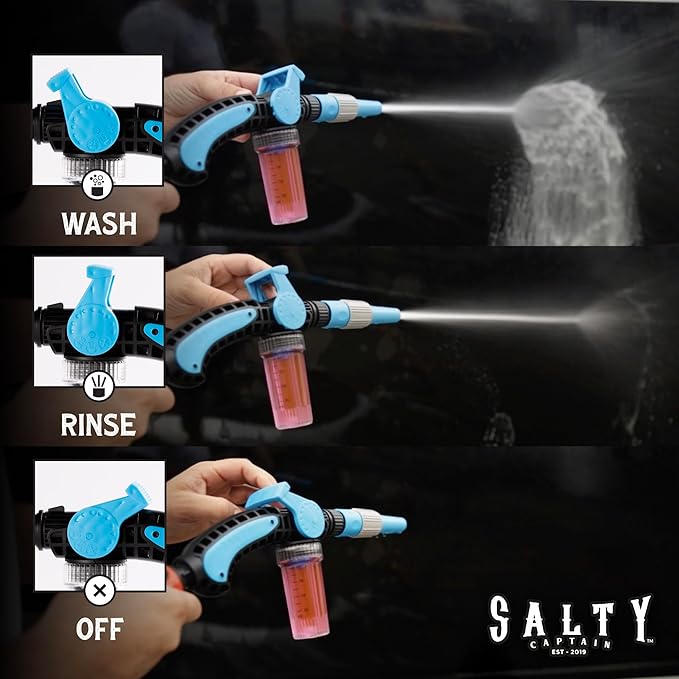 Captain's Musket Pressure Washer Gun with Eco-Friendly Foam Cannon, Adjustable Nozzle, Quick-Connect Hose, and Multi-Surface Cleaning Capability - Power Washer and Car Wash Kit