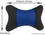 Car Neck Pillows Both Side Pu Leather 2pieces Pack Headrest Gogodog Fit for Most Cars Filled Fiber Universal Car Pillow (Black Blue)