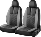 Coverado Car Seat Covers Full Set, Automotive Leather Seat Covers for Car，Universal Fit Front Back Seat Cover, Non-Slip Waterproof Breathable Car Seat Protector