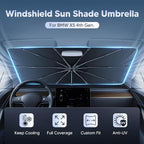 Autorder Windshield Sun Shade Umbrella for 2019-2025 BMW X5 Accessories,Upgraded Ice Crystal Material,Easy Setup Umbrella Sunshade for Car Windshield,100% Sun Blocking