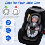 Newborn Car Seat Head Support with 3 Shoulder Covers Set, 2-in-1 Reversible Infant Car Seat Insert, Thickened Car Seat Cushion for Baby, Carseat Head Support for Preemie to Infant