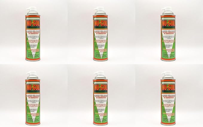 Nu-Coil Foaming Coil Cleaner - Coil Cleaner for Air Conditioning Unit Maintenance and Cleaning - White, Bio-Enzymatic, Non-Flammable, Acid Free (6)