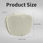 Car Headrest Pillow for Driving, Dual-Sided Leather Design Neck Pillow, Breathable Softness Neck Support, Universal Fit Head Rest Travel Pillow, Off White (Beige), 1 Pack