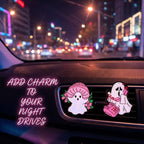 Car Air Fresheners Vent Clips Car Diffuser Vent Clip, Car Decoration Cute Car Interior Decor, Car Accessories for Women (2 Pcs Pink Halloween Ghost-C)