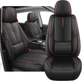 Fit for 98% of Mercedes Benz Car Seat Covers, Premium Nappa Leather Seat Cover, Fully Wrapped Protect Modern Style Seat Cover (2-Seat Standard, Black & Coffee)