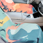 4 Pack Car Seat Towel Covers with Storage Bag 63 x 32 Inch Athletic Running Towel Seat Sweat Washable Non Slip Cover Gift for Car Outdoor Sport Activities (Landscape)