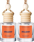 RAINBOW ABBY Hanging Car Air Freshener Diffuser 2 Pack - Volcano Fragrance Oil, 45+ Days Long Lasting, Essential Oil Diffuser for Car
