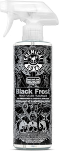 Chemical Guys Black Frost Air Premium Car Air Freshener Spray & Odor Eliminator - Crisp Masculine Scent Spray for Trucks, SUVs, RVs, and Motorcycles - Use in Home, Office, or Garage, 16 oz Bottle