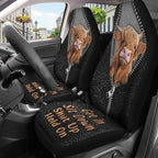 GENANY Highland Cow Car Seat Covers Set of 2, Breathable Front Seat Covers for Truck Sedan SUV, Farmhouse Car Accessories, Cow Gift for Women Men