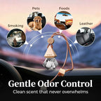Car Air Freshener Hanging Diffuser with Natural Essential Oil, Ebony Agarwood Scent Car Fresheners, Long Lasting Car Smell Air Fresheners, Car Air Fresheners for Women & Men (Ebony Agarwood)